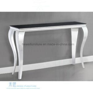 Modern Tempered Glass Stainless Steel Console Table (HW-780T)