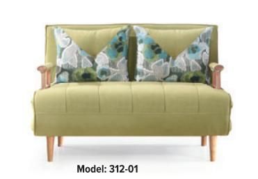 Modern Guest Room Bedroom Furniture Futon Fabric Sofa Bed Tg-C312
