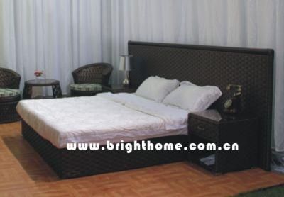 Rattan Wicker Bed Hotel Furniture Bp-B28