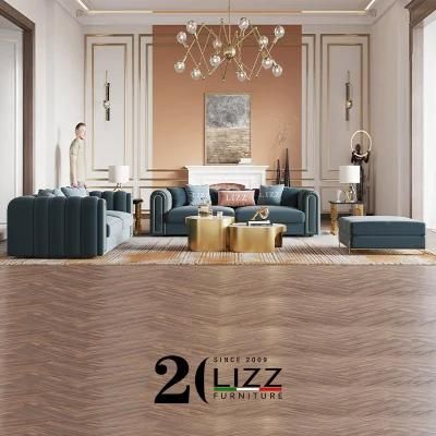 Modern Luxury Living Room Home Leisure Sofa Furniture Set in Velvet Fabric 4+3+2+1