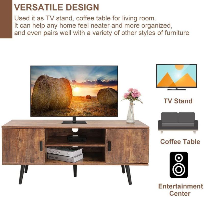 Modern TV Stand TV Cabinet TV Console with 2 Storage Cabinet
