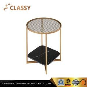 Two Layers Small Living Room Metal Side Table