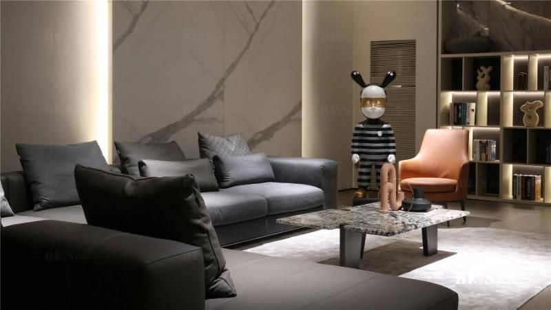 Modern Contemporary Italian Home Furniture Living Room Furniture Leather & Fabric Sofa