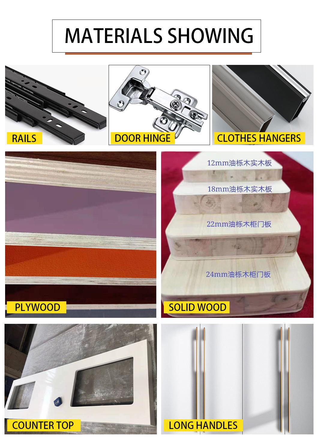 European Style White Color Kitchen Cabinet Polywood