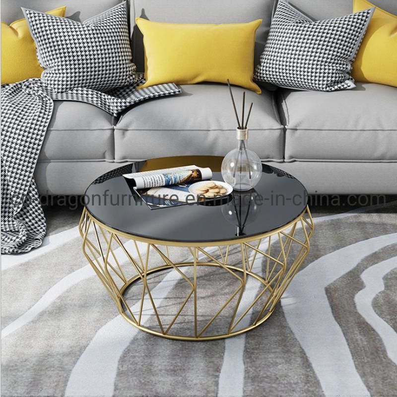 Chinese Wholesale Market Home Fruniture Steel Coffee Table with Top