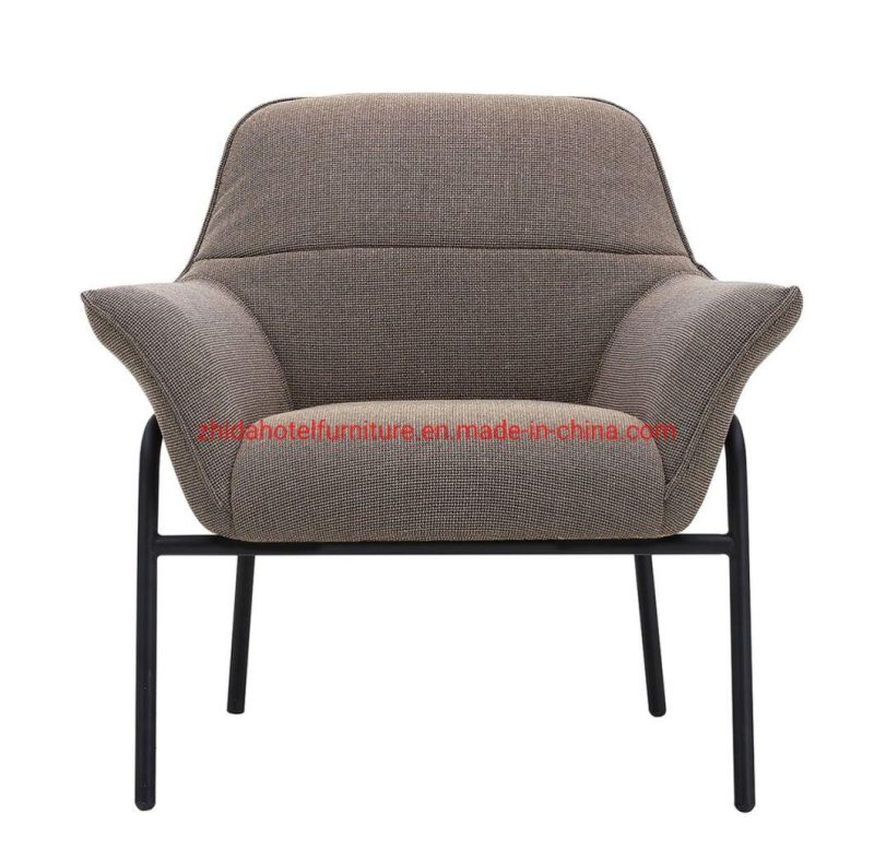 Modern Leisure Style Wooden Frame Living Room Chair for Lobby Reception Area