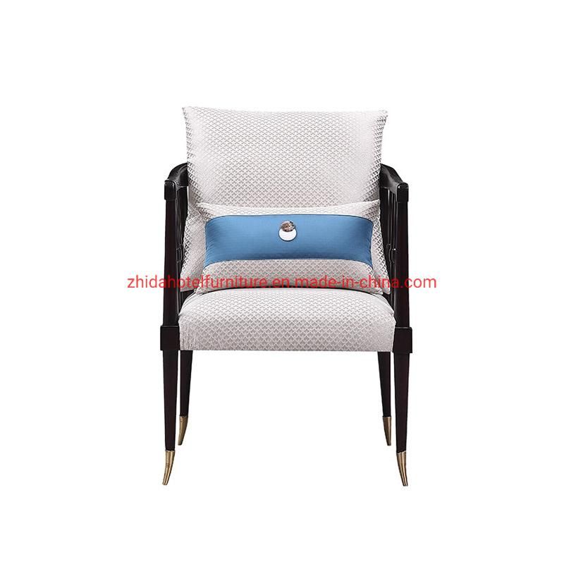 Modern Armrest Wooden Living Room Furniture Hotel Lobby Chair