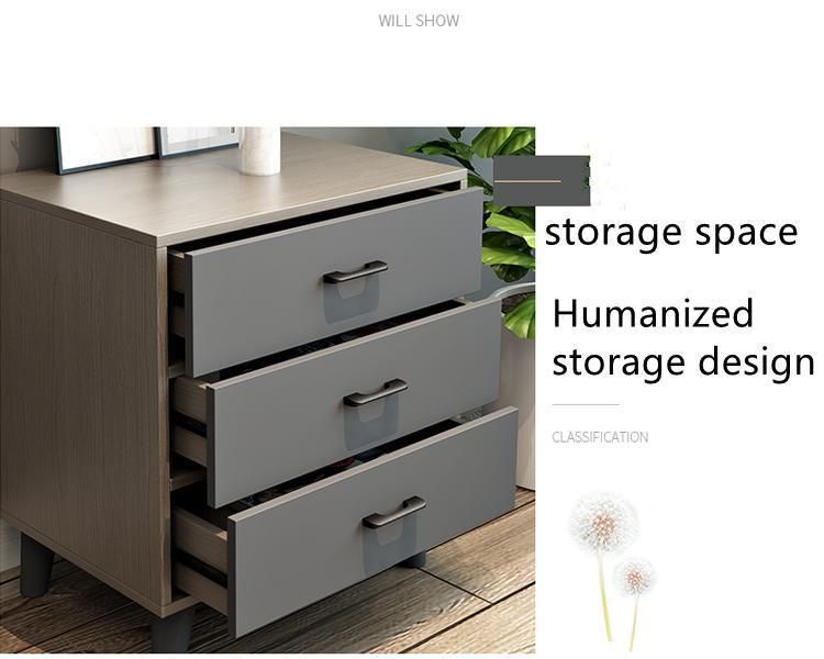 Cheap Price Bedroom Home Furniture Bed Side Wooden Modern Storage Table Night Stand