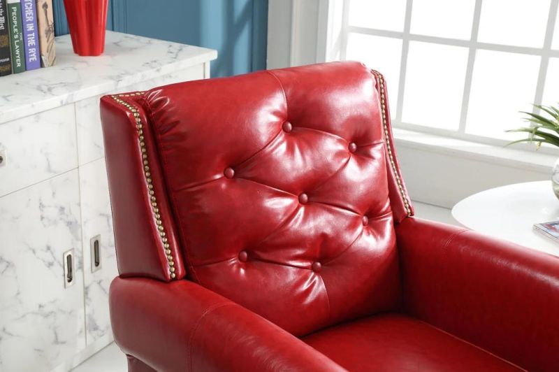 Modern Hot Sale Leather Home Furniture Leisure Arm Sofa Living Room Chair
