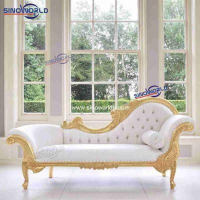 Living Room Furniture Bedroom Wood Leather Chaise Lounge Sofa Chair