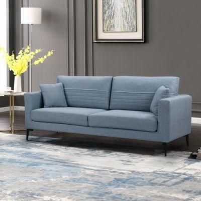 Nova 83&prime; &prime; Velvet Square Arm Sofa with 3 Seat and 2 Pillow