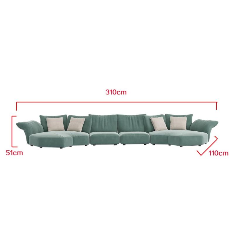 European Italian Leisure Style Home Velvet Fabric Lounge Couch Modern Living Room Furniture Sifa
