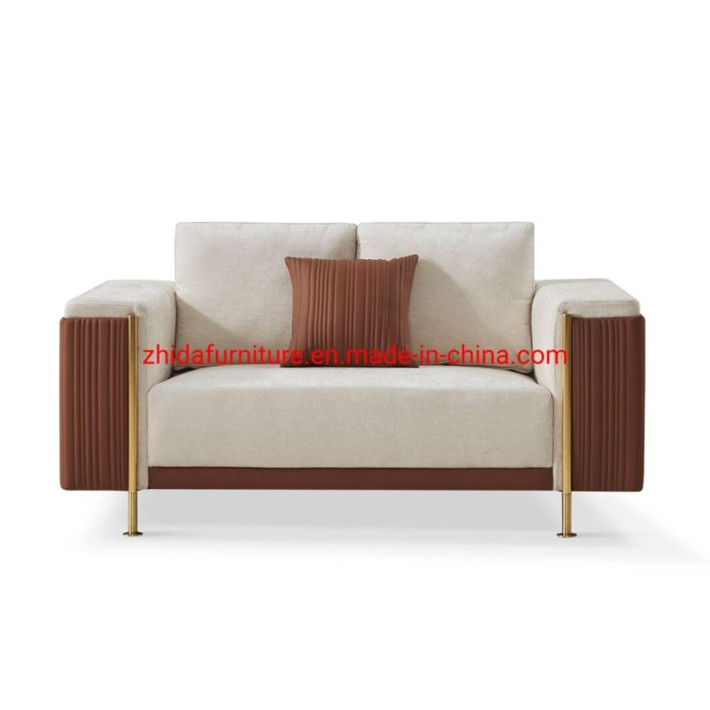 Luxury Modern Gold Metal Base Home Hotel Furniture Living Room Sofa