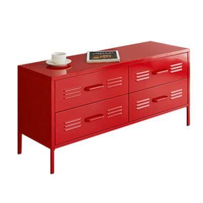 Low Metal TV Stand Cabinet 4 Drawer Storage Cabinet