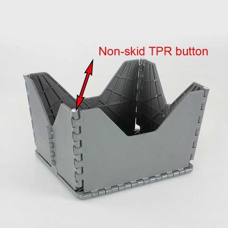 Sand Paper Non-Slip Durable Plastic Folding Stool for Car