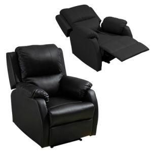 Furniture Factory Provides Black Multi-Functional Electric Sofa PU Fabric Recliner Sofa for Living Room Furniture