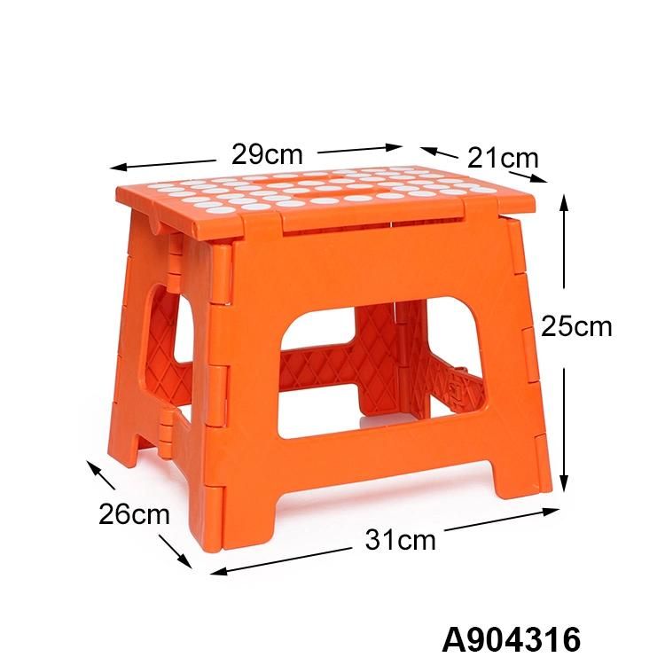 White DOT Plastic Latch 25 High Folding Plastic Stool