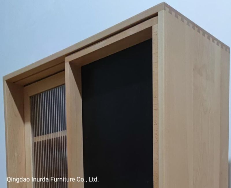 Solid Beech Wood Bookcase, Locker, Children′s Toy Cabinet
