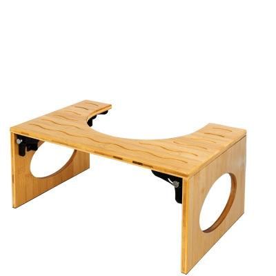 Bathroom Hot Sale Bamboo Toilet Stool Folding Bench Bamboo Squatting Stool