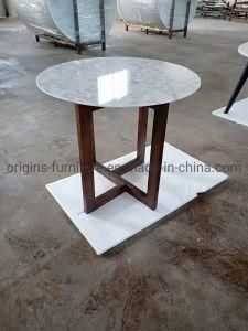 Marble Top Wooden Frame Coffee Table