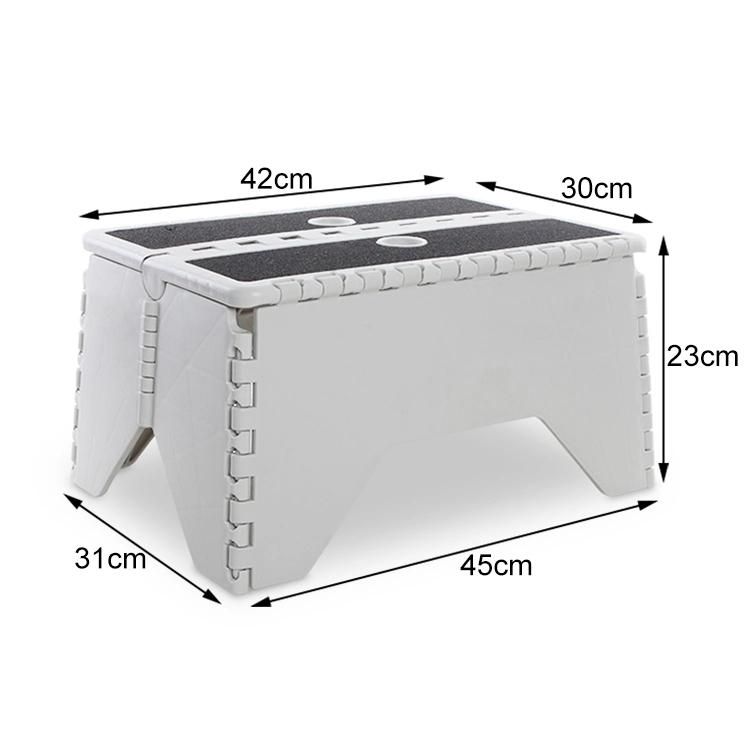 Widened Anti-Skid Reinforced Plastic Folding RV Stool