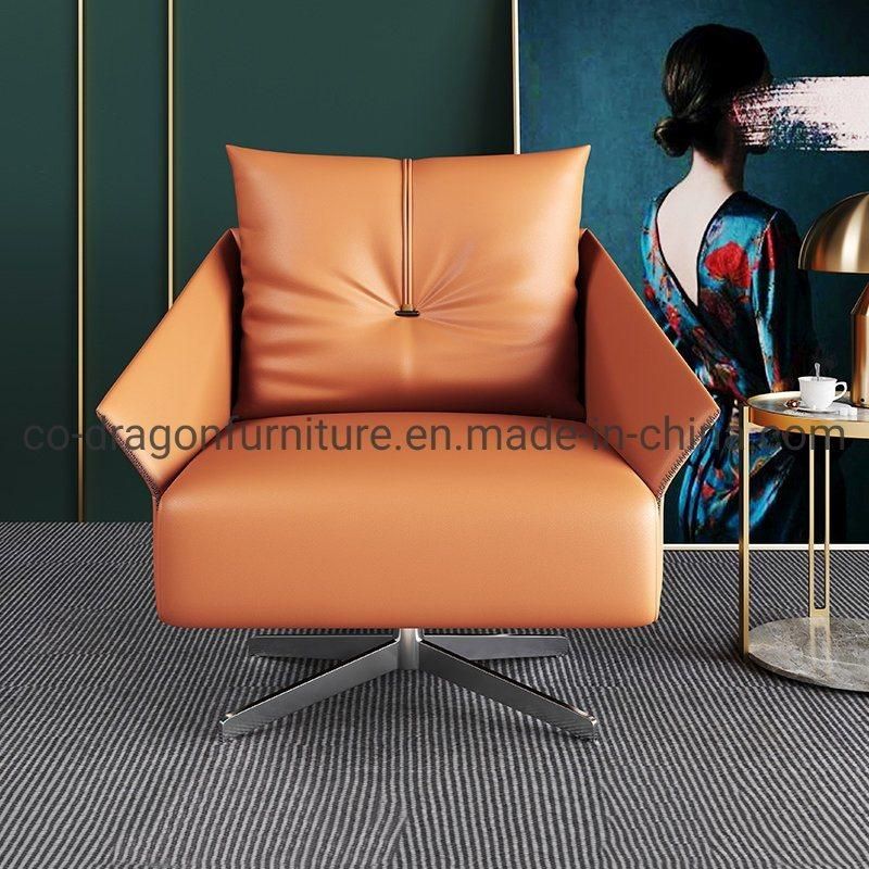 Fashion Luxury Home Furniture Swivel Leather Leisure Chair with Arm