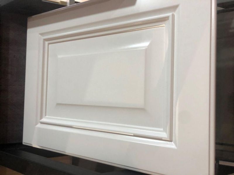 European Style White Color Kitchen Cabinet Polywood