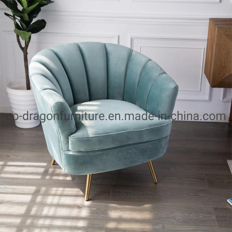 Modern Design Home Furniture Single Sofa Chair with Blue Fabric