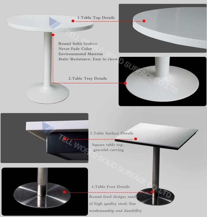 Customized Logo Modern Fast Food/Restaurant Table