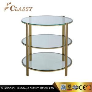 Tempered Glass Coffee Tables Metal Side Table for Living Room Furniture