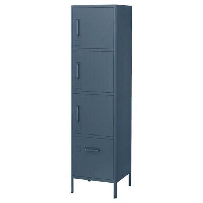 Steel File Cabinet Vertical Storage Filling Cabinet with 4 Door High Feet Metal Locker