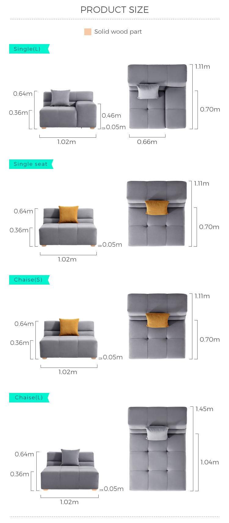 Linsy High Back En 1021 Leisure Modern Curve Modular Sofa