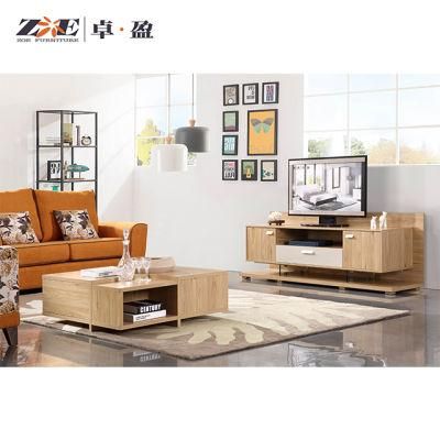 Modern Wooden Walnut Color Living Room Furniture Coffee Table