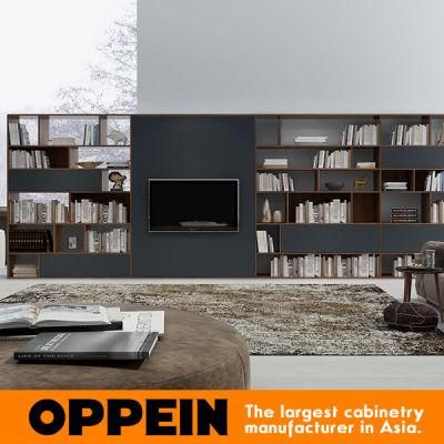 Oppein Black and Wood Grain TV Stand/Cabinets/ Living Room Furniture (TV17-L02)