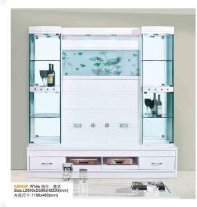 Modern Wood Glass TV Cabinet Living Room Furniture