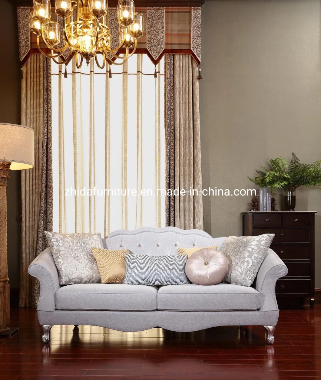 Italy Casa Antique Style Classical Home Furniture Fabric Sofa