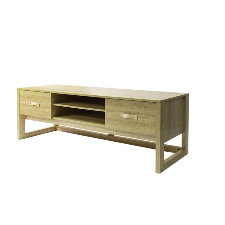 French Oak Entertainment Center TV Stands with Bin Drawers