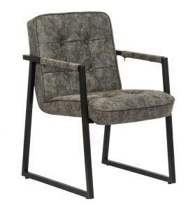 Modern Leisure Chair for Living Room with Coated Metal Frame and PU Upholstered