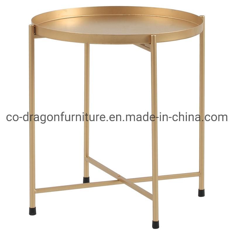 Home Furniture Metal Gold Stainless Steel Side Coffee Round Table