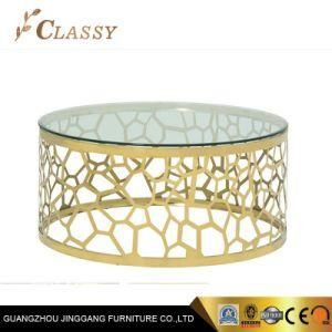 Contempory Golden Furniture Tempered Glass Coffee Table