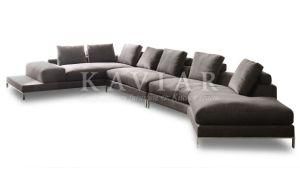 Kaviar Long L Shape Living Room Fabric Sofa (DV802)