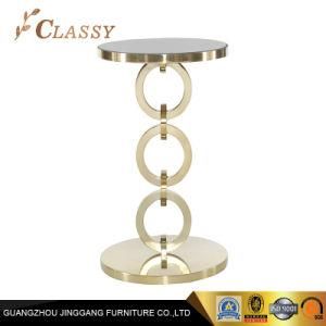 Tubular Steel Furniture Mirror Glass Top Living Room Side Table