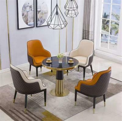 Office Furniture Antique Rounded Edge Rectangle Shape Wall Wooden Shelf Table Dining Chair Table