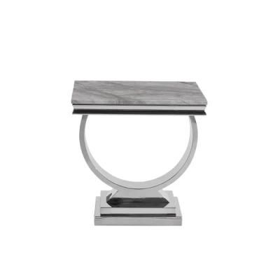 Factory Wholesale Stainless Steel Marble Table for Living Room Coffee Table Tea Side Table