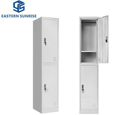 Two Doors Changing Room Steel Cabinet for Clothes and Shoes