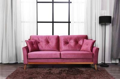 Huayang Living Room Furniture Luxury Chesterfield Velvet Fabric Sofa Living Room Sofa