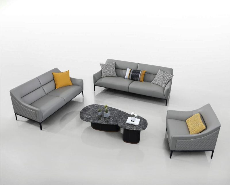 Guangdong Factory Modern Home Furniture Sectional Leather Sofa Set in Living Room Furniture