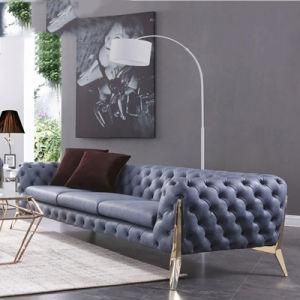 Modern Italian Chesterfield Style Leather Sofa