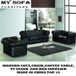 Reasonable Price Living Room Chesterfield Leather Sofa