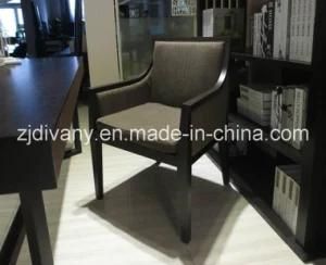 Modern Wooden Leather Fabric Armchair (C-51)